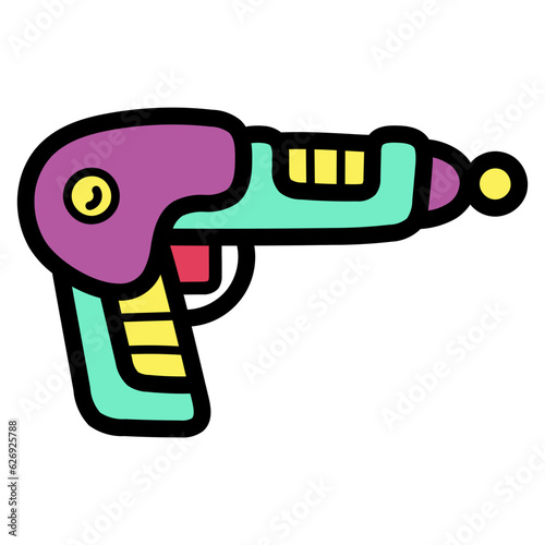 blaster filled outline icon style