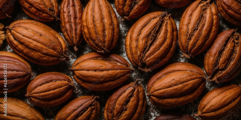 Abstract background from the fruit of the cocoa tree, cocoa beans. Abstract background from the fruit of the cocoa tree, cocoa beans.