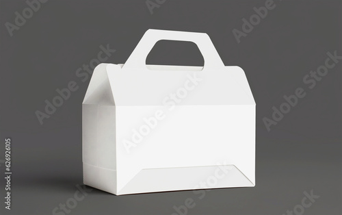 3d render of craft paper mockup template