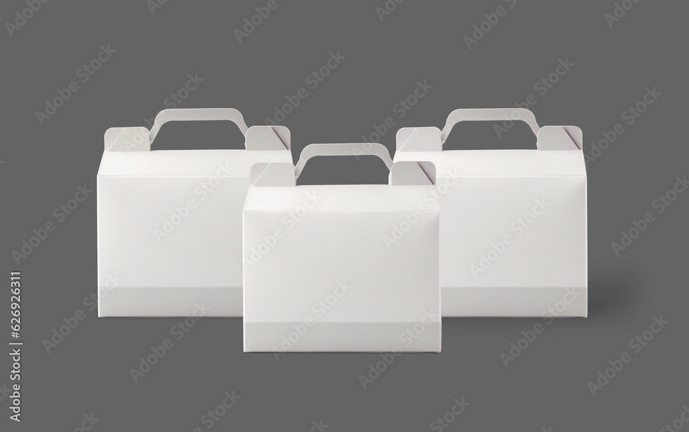 3d render of craft paper mockup template