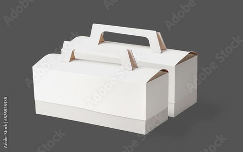 3d render of craft paper mockup template