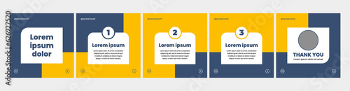 carousel or microblog layout template for social media posts