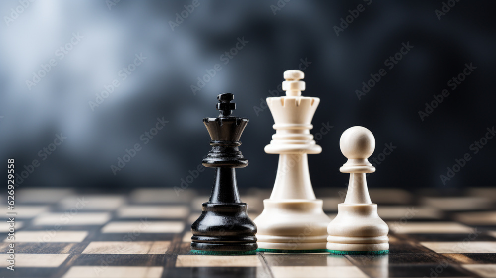 Chess Game use strategies to rules the board, Decision Making match, chess piece Isolated on Background, AI Generated Chess Game use strategies to rules the board, Decision Making match, chess piece Isolated on Background, AI Generated