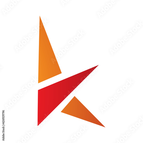 Free Download Orange and Red Letter K Icon with Triangles - GFXLoad