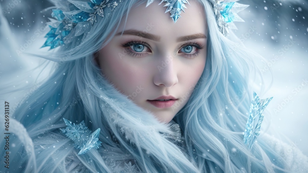 Ice Flower Enchantress Mini Dress