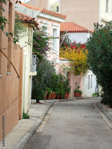 Small street in Athens  Greece