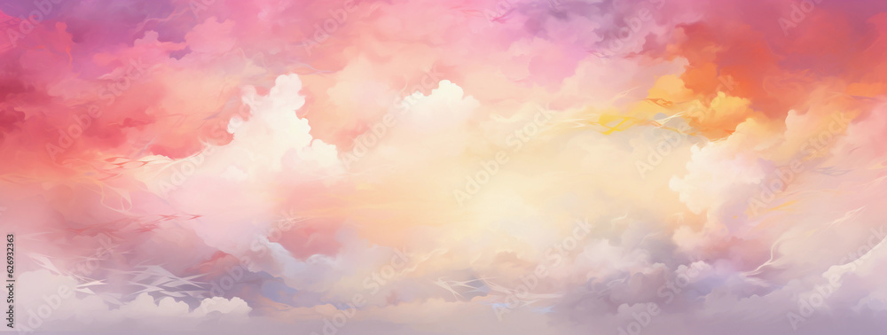 Obraz premium 3D rendered soft pastel cloud isolated on a pure white background, embodying a colorful cumulus form. This piece of fantasy sky clip art adds a whimsical touch to any design, ideal for nature-inspired