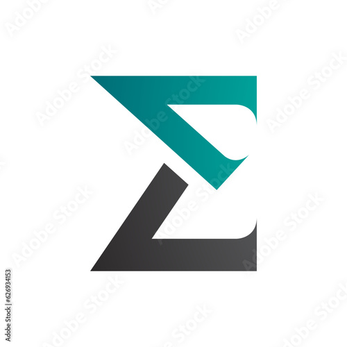 Free Download Persian Green and Black Sharp Elegant Letter E Icon - GFXLoad