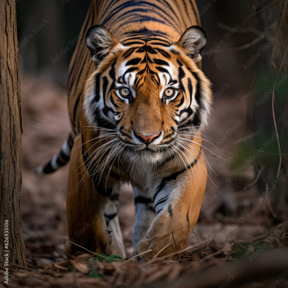 portrait of a bengal tiger portrait of a bengal tiger