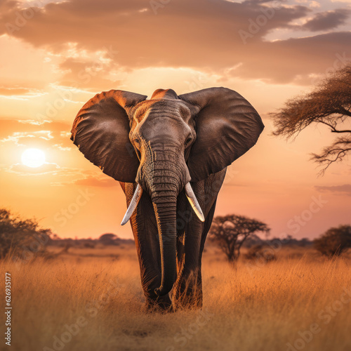 elephant at sunset © RDO