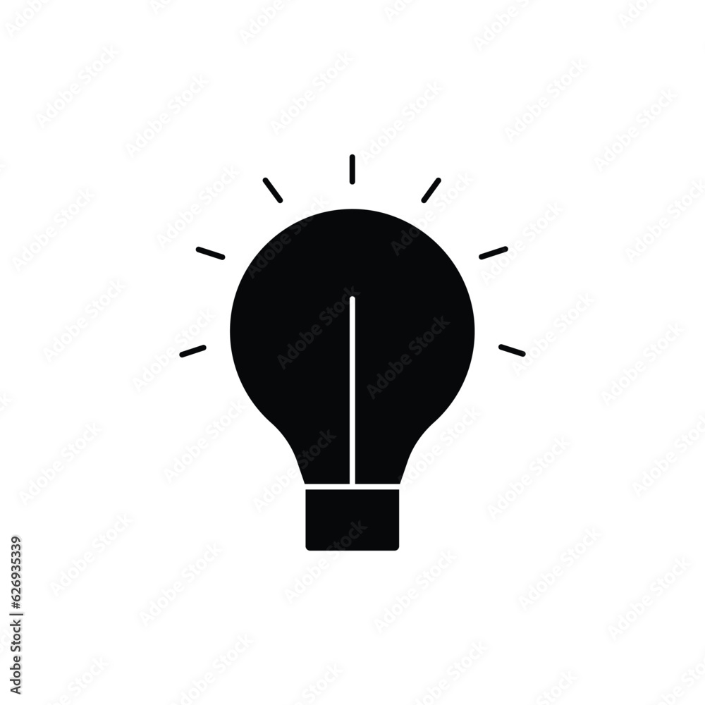 lightbulb icon. solid icon lightbulb icon. solid icon