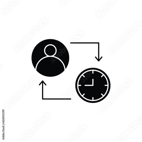 working hours icon. solid icon