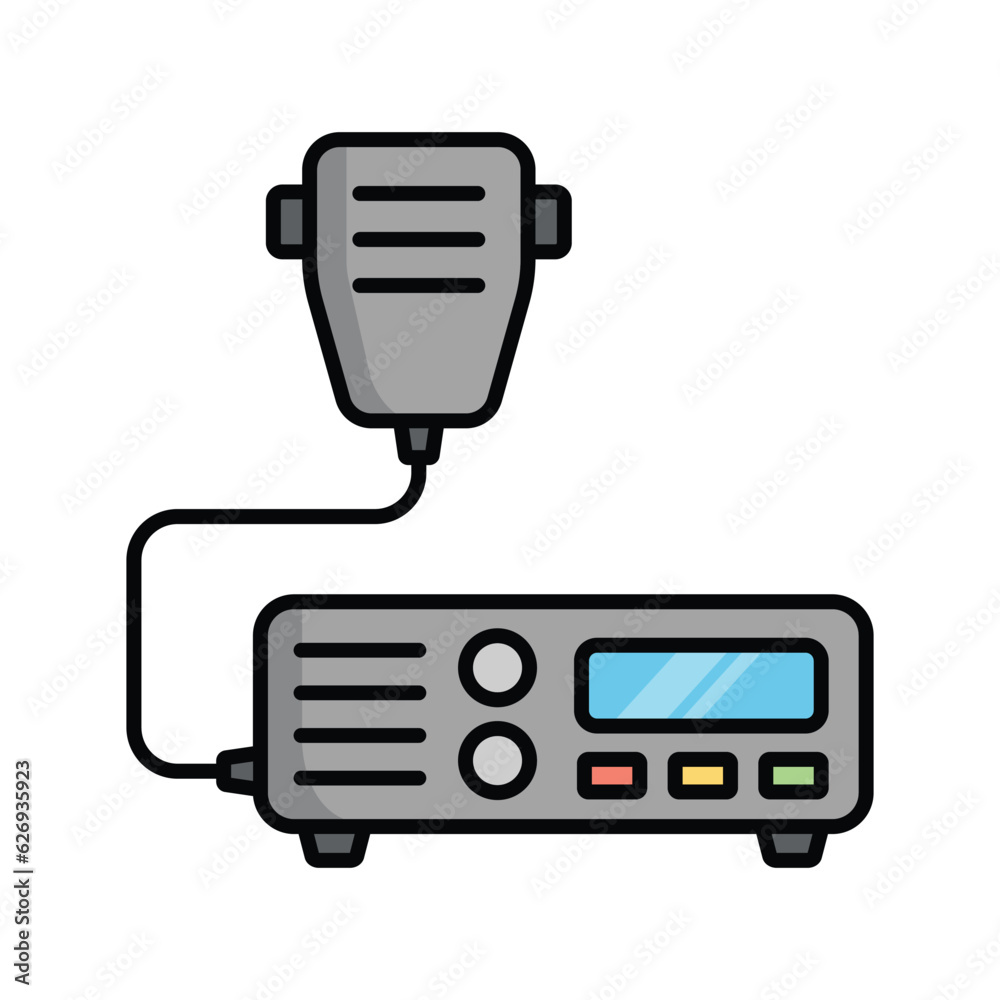 radio transmitter icon vector design template in white background radio transmitter icon vector design template in white background