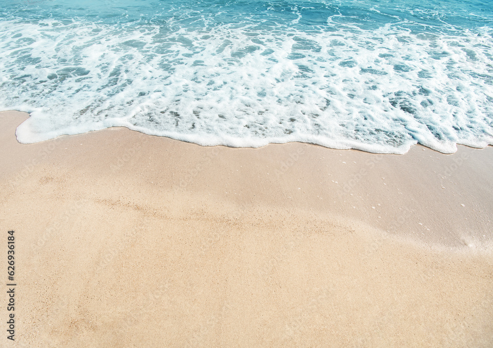Wave of the sea on the sandy beach Wave of the sea on the sandy beach
