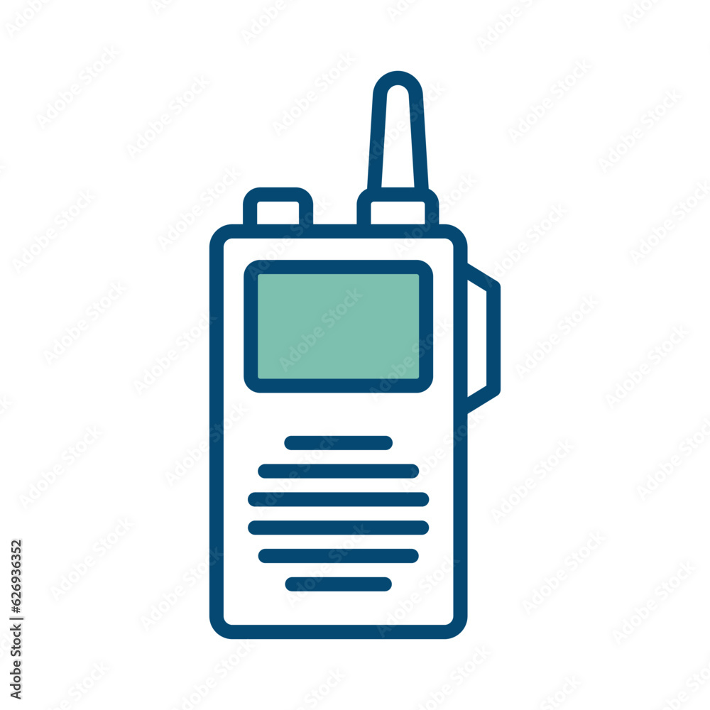 walkie talkie icon vector design template in white background walkie talkie icon vector design template in white background