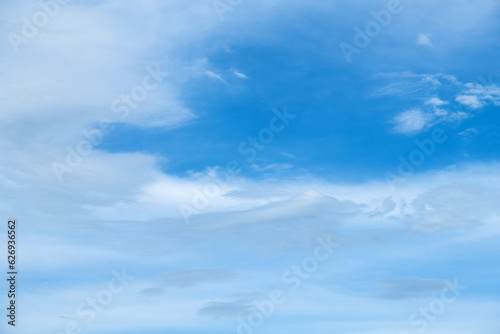 Blue sky with white clouds.