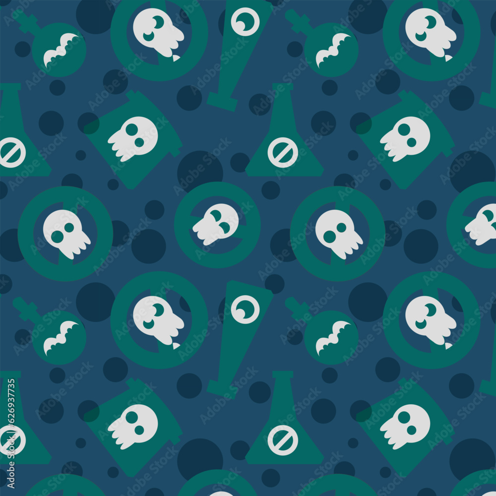 Fototapeta premium skull and apribirka pattern, vector graphics, pattern for holidays, for textiles, paper