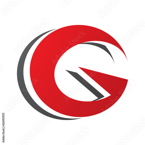 Free Download Red and Black Round Layered Letter G Icon - GFXLoad