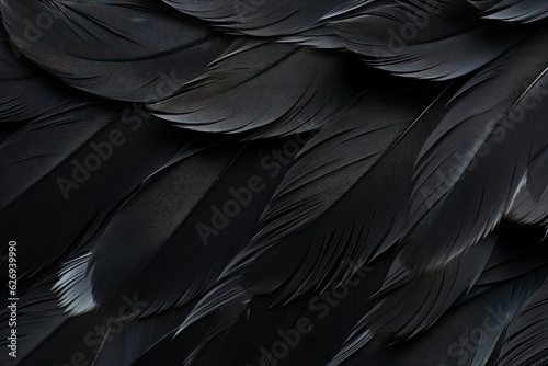 Black feather pigeon fashion. Generate Ai photo