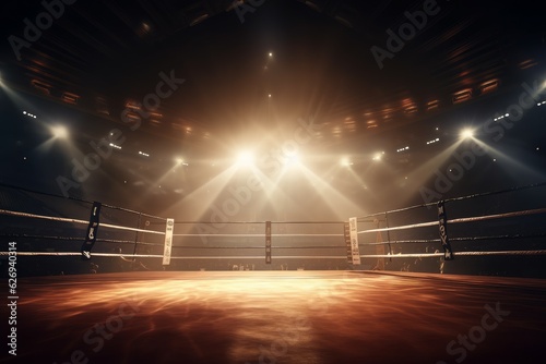 Boxing fight ring. Generate Ai