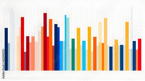 Colorful data science bars, symbolizing the visual representation of large data sets and the process of extracting useful insights from complex information. Generative AI © TensorSpark