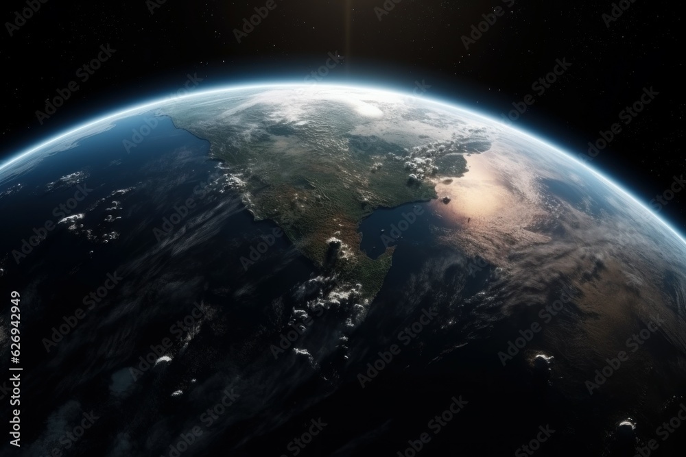 Fototapeta premium Earth planet space. Generate Ai