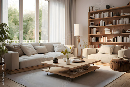 A modern and cosy living room - Home design theme © Orkidia