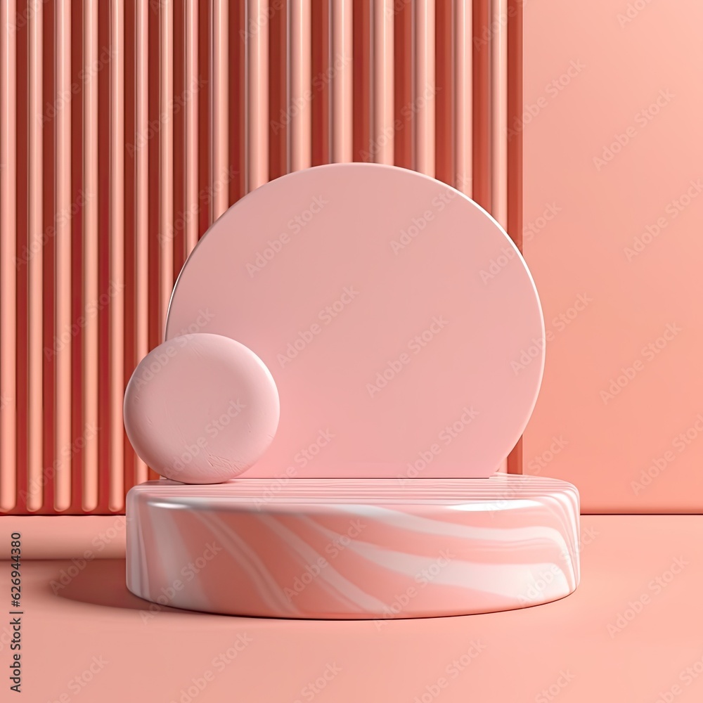 3d Japanese style minimal background. pink podium and cherry blossom background for product presentation. 3d Japanese style minimal background. pink podium and cherry blossom background for product presentation.