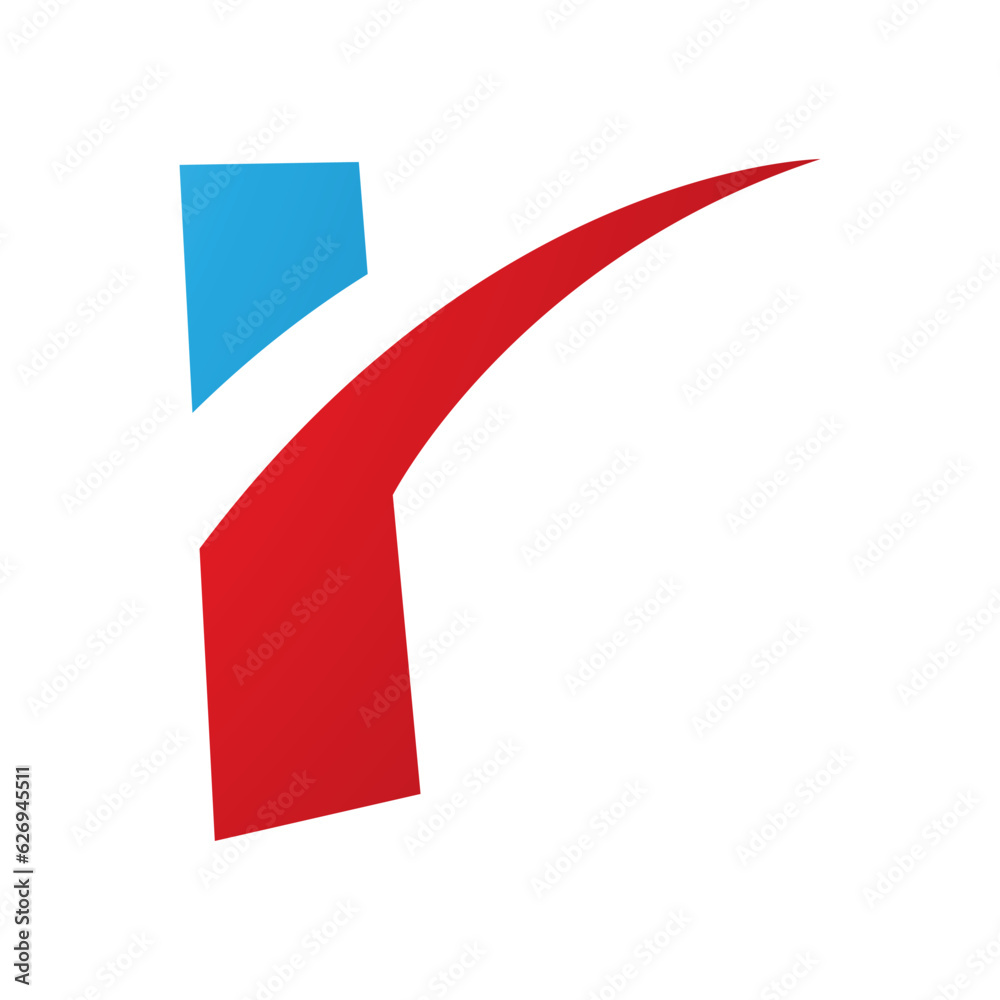 Red and Blue Spiky Shaped Letter R Icon Red and Blue Spiky Shaped Letter R Icon