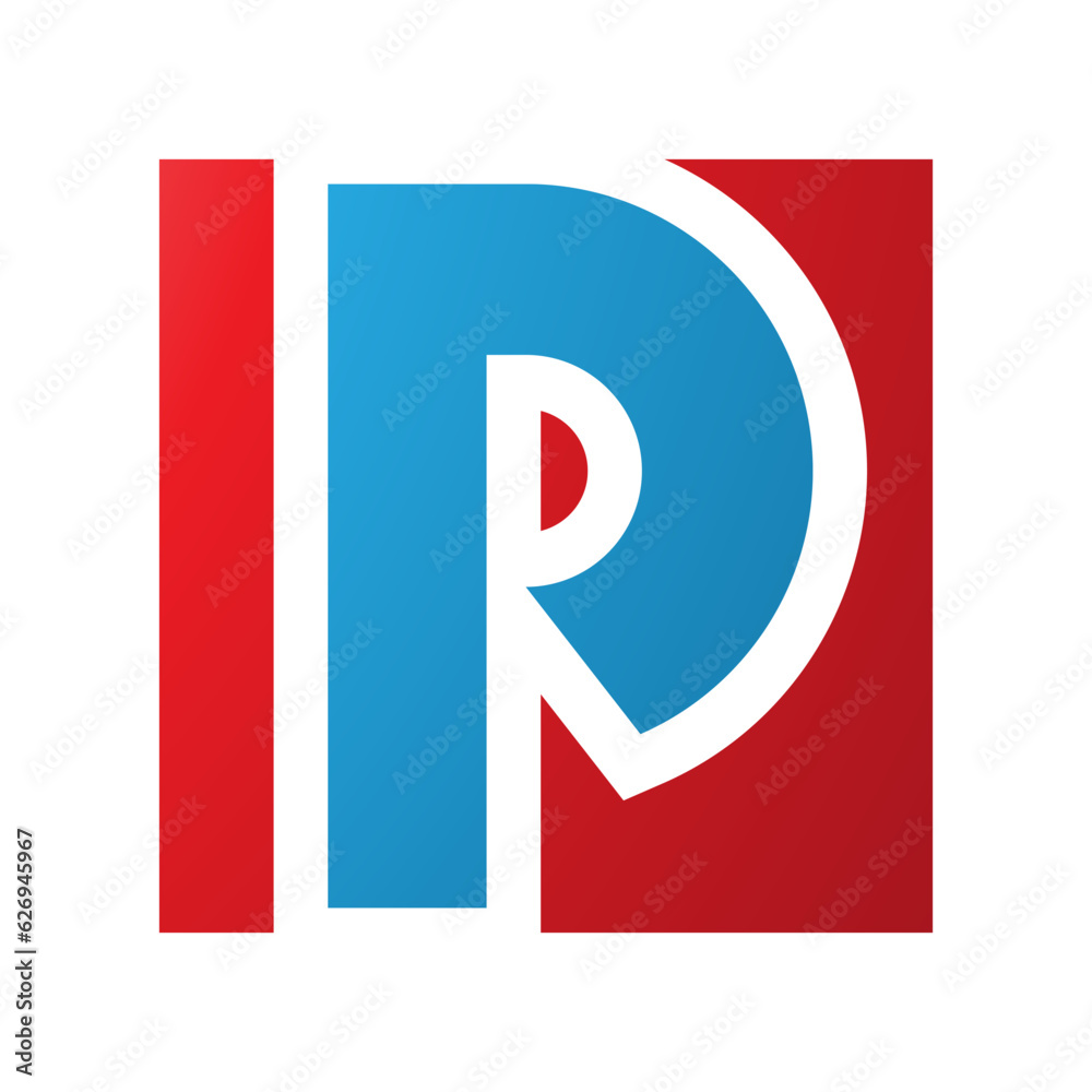 Red and Blue Square Letter P Icon Red and Blue Square Letter P Icon