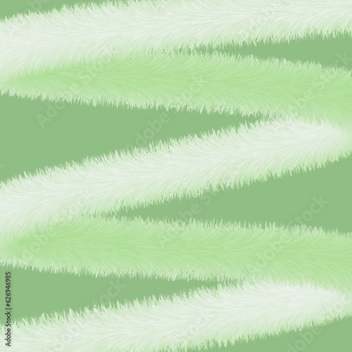Abstract Green Background with Fur Lines