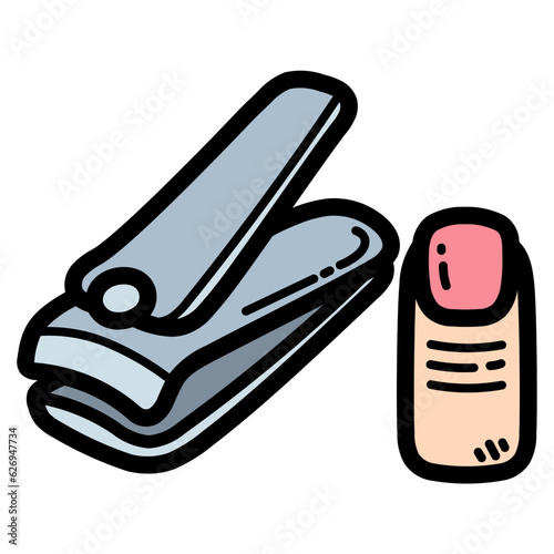 nail clippers filled outline icon style