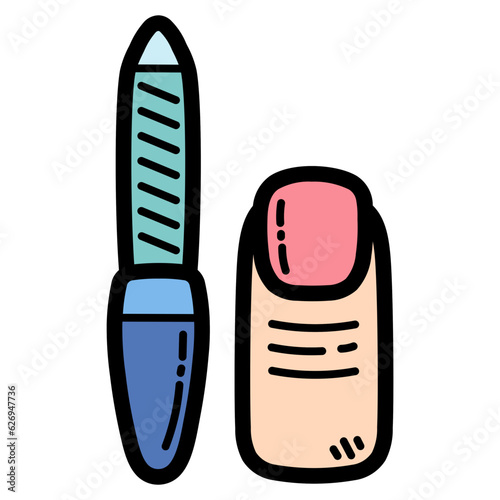 nail file filled outline icon style