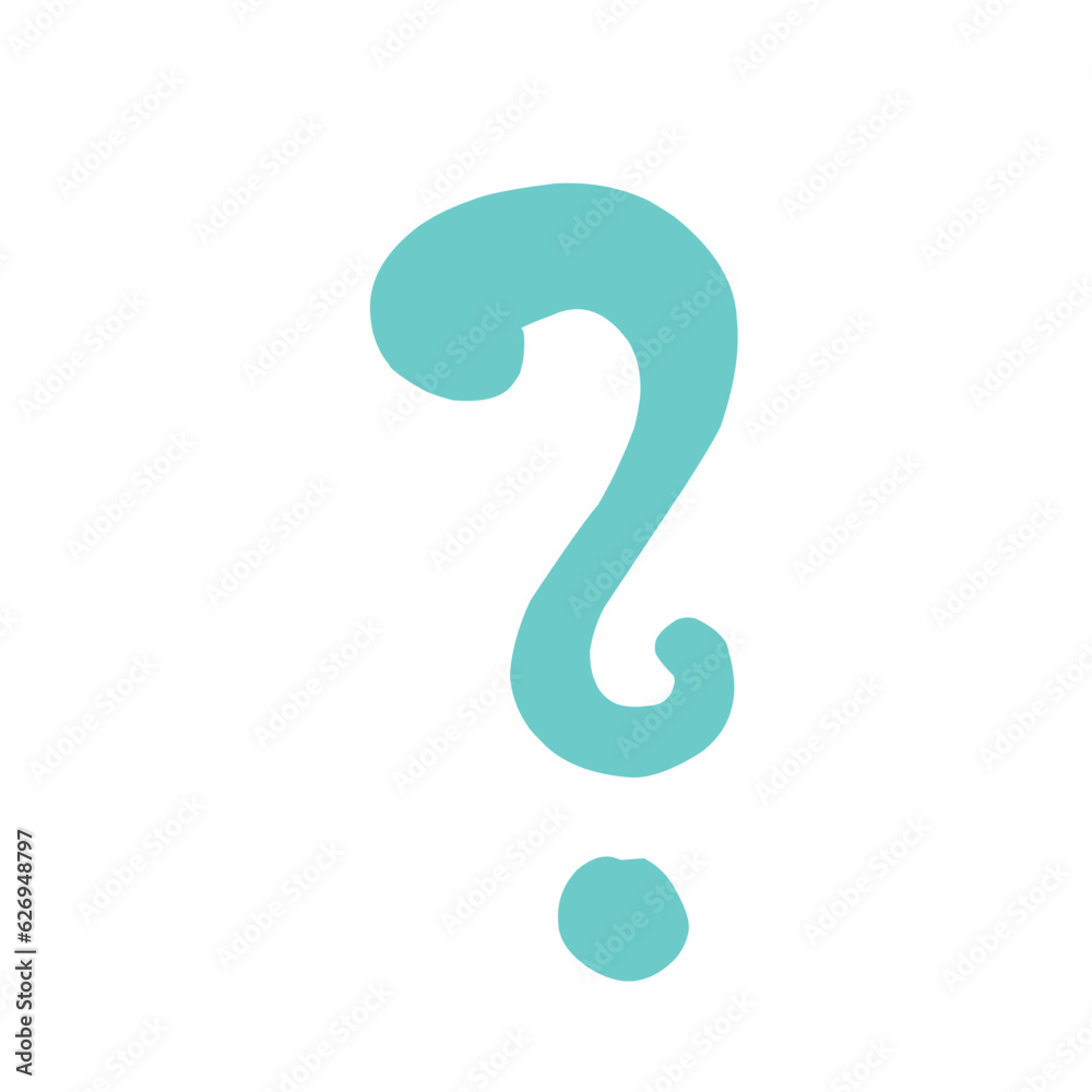 Doodle Question Mark Colourful Doodle Question Mark Colourful