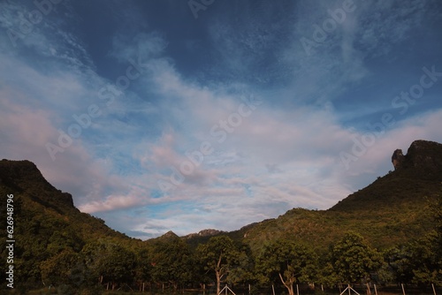 sunset in the mountains