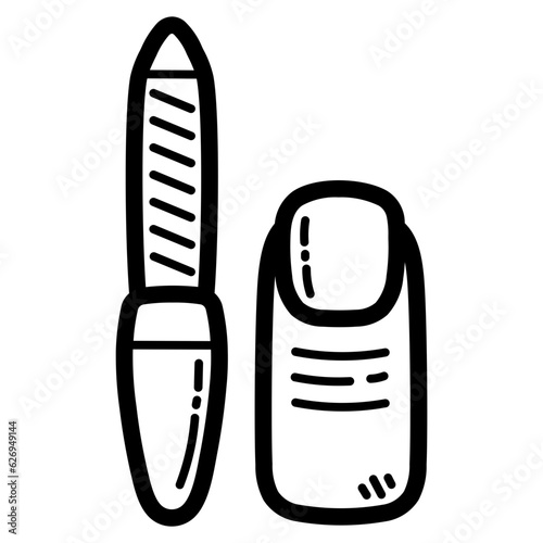 nail file line icon style
