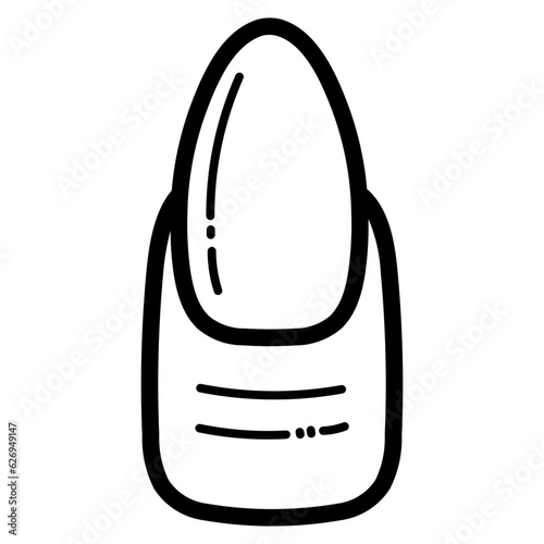 nails line icon style