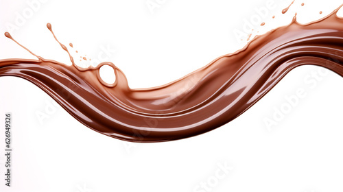 chocolate wave on white background