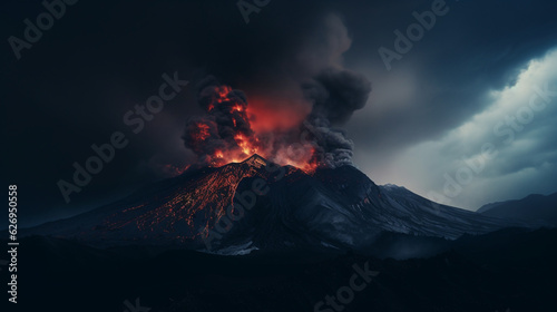erupting volcano 