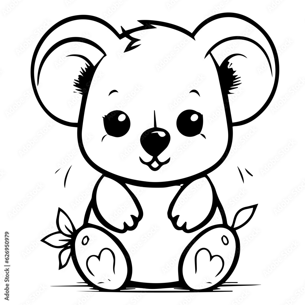 koala coloring page illustration koala coloring page illustration