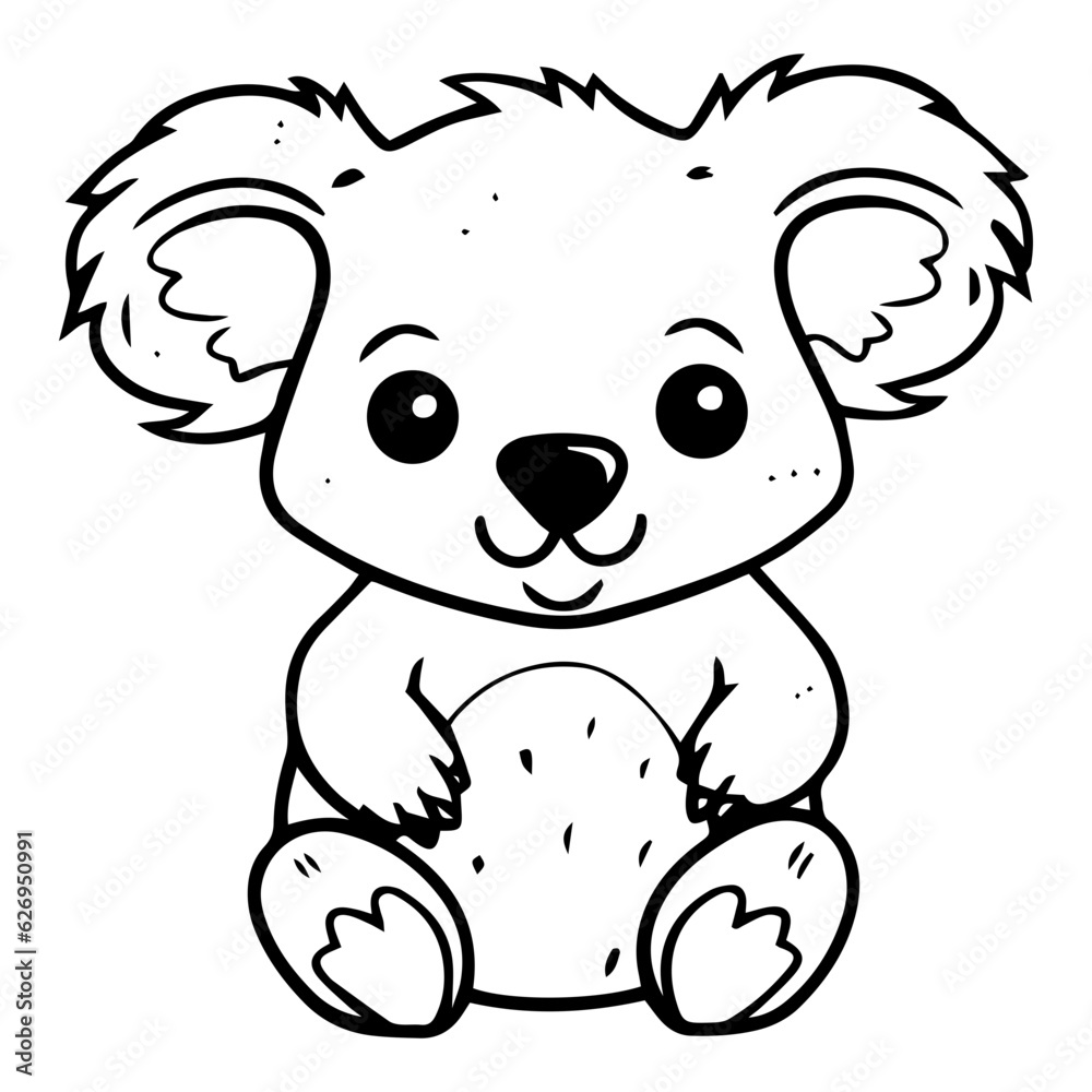 koala coloring page illustration koala coloring page illustration