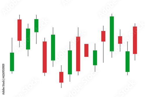 Trade chart candles stock  finance data market  vector illustration.