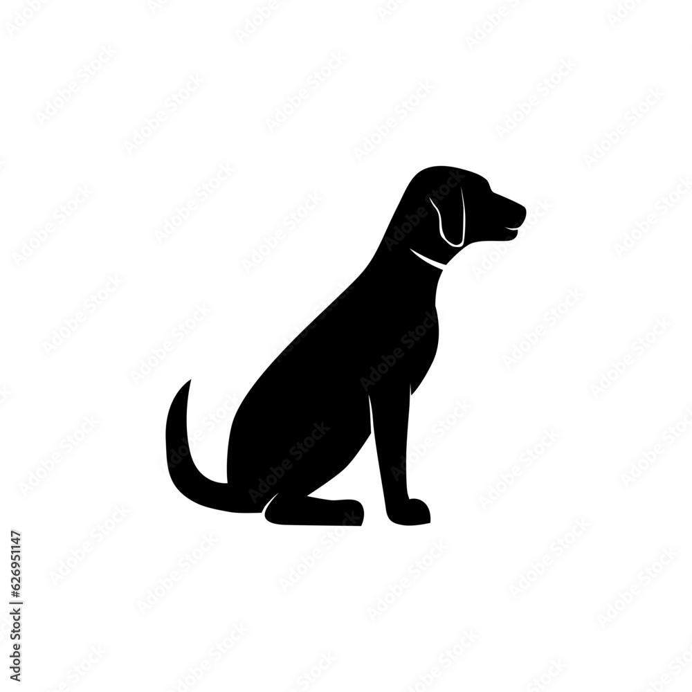 dog silhouette vector logo