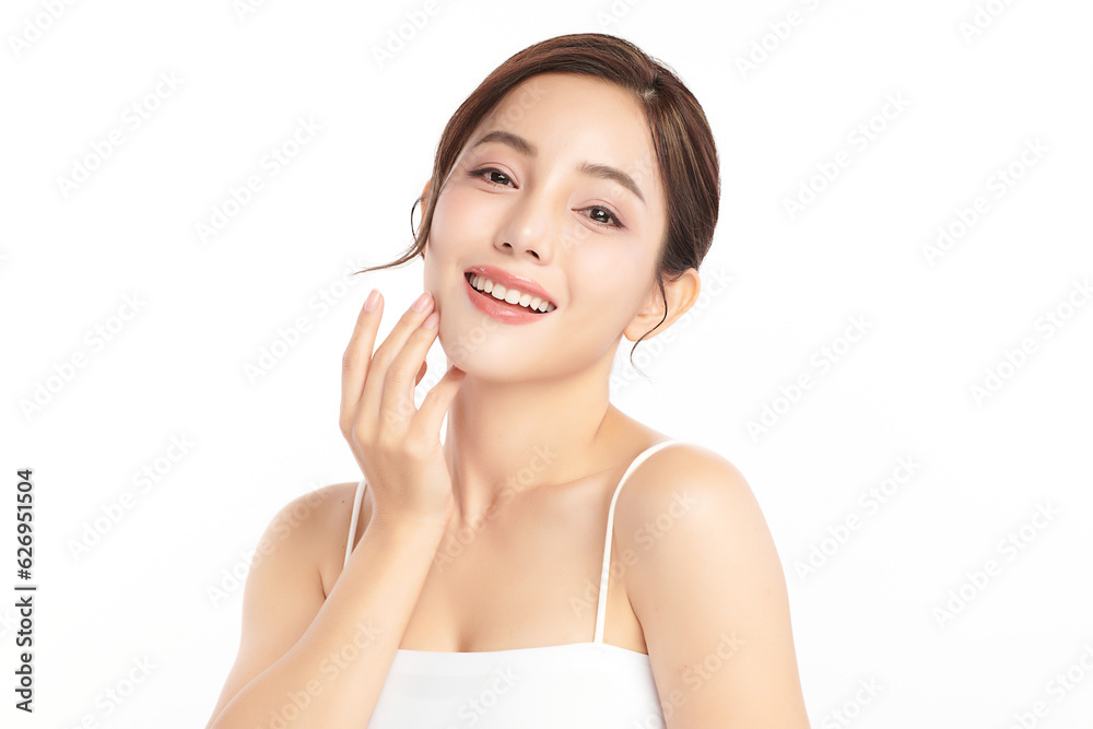 Beautiful young asian woman with clean fresh skin on white background, Face care, Facial treatment, Cosmetology, beauty and spa, Asian women portrait. Beautiful young asian woman with clean fresh skin on white background, Face care, Facial treatment, Cosmetology, beauty and spa, Asian women portrait.