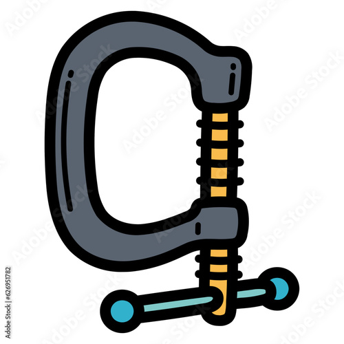 clamp filled outline icon style