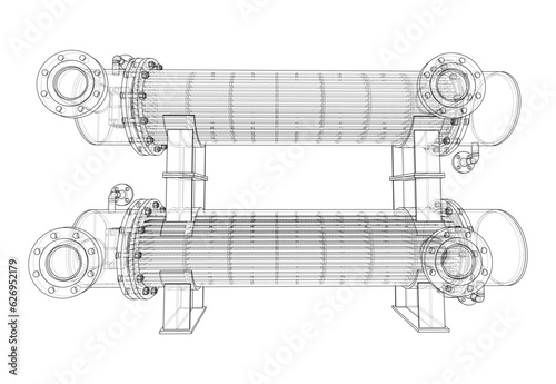Petroleum Equipment. Vector rendering of 3d