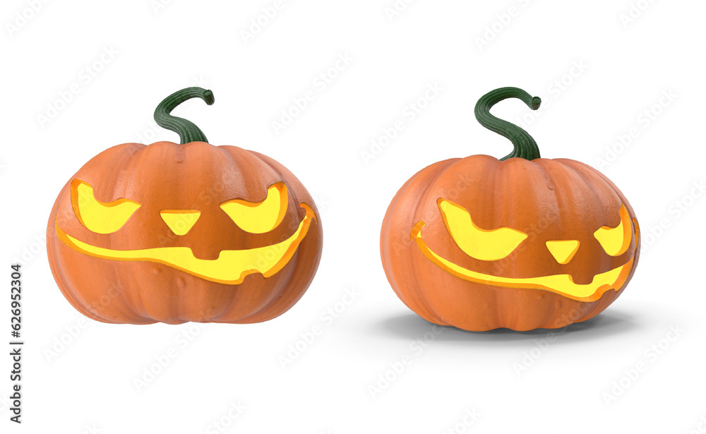 halloween pumpkin isolated on transparent background
