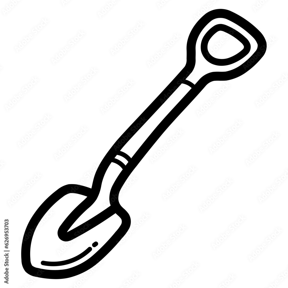 shovel line icon style shovel line icon style