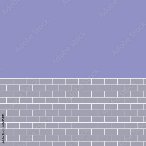 white blue brick wall texture background, blue sky. 