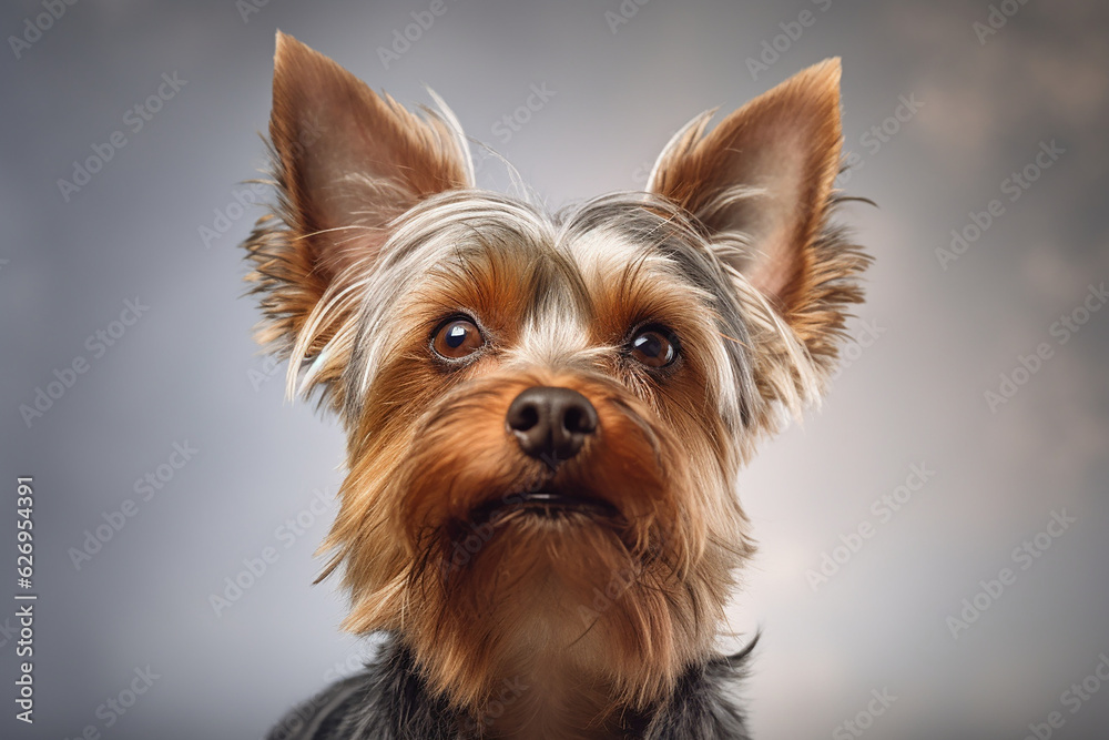 portrait of a Yorkshire Terrier dog portrait of a Yorkshire Terrier dog